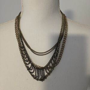 Elegant Gold and Silver Layered Necklace